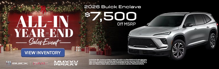 2026 Buick Enclave $7500 Off Msrp