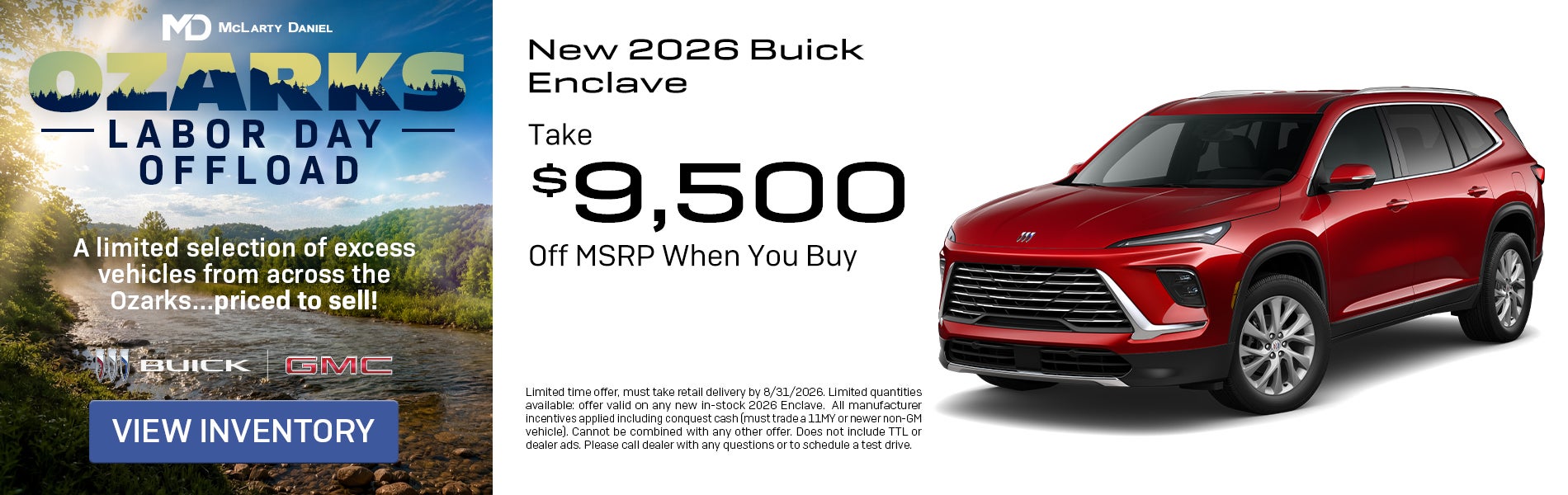 Buy a new 2026 Buick Enclave and take $9,500 off MSRP!