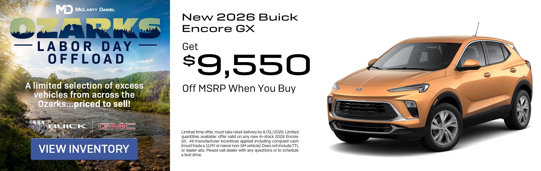Buy a new 2026 Buick Encore GX and take $9,550 off MSRP! 