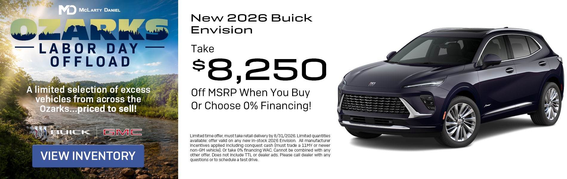 Buy a new 2026 Buick Envision and take $8,250 off MSRP! -OR-