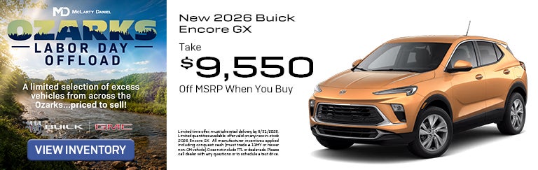 Buy a new 2026 Buick Encore GX and take $9,550 off MSRP! 