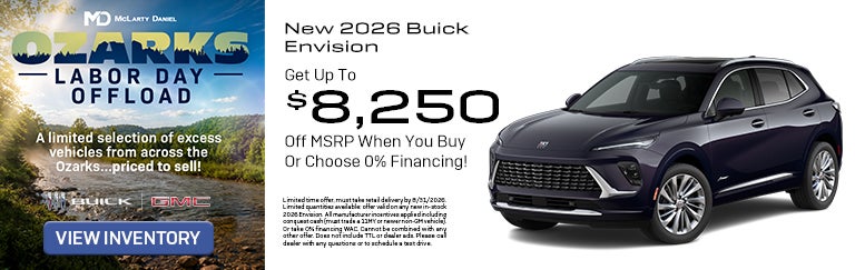 Buy a new 2026 Buick Envision and take $8,250 off MSRP! -OR-
