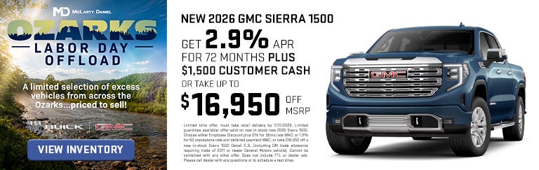 Buy a new 2026 GMC Sierra 1500 and get 2.9% APR for 72 month