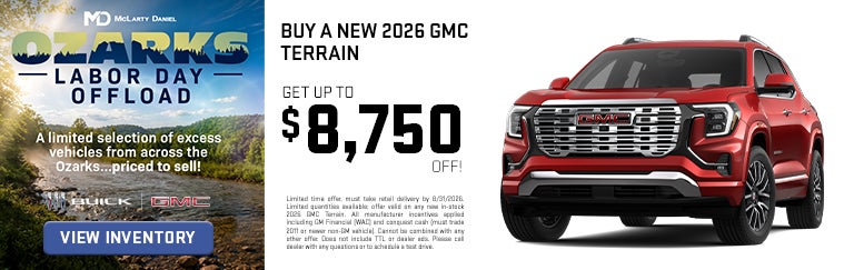 Buy a new 2026 GMC Terrain and get up to $8,750 off!